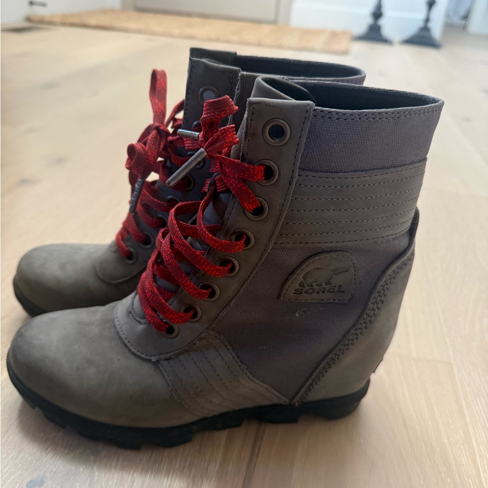 Sorel Wedge Lace-Up Boots